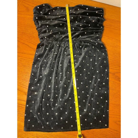 Victoria Secret plush lush little black dress womens small strapless rhinestones - Picture 8 of 12